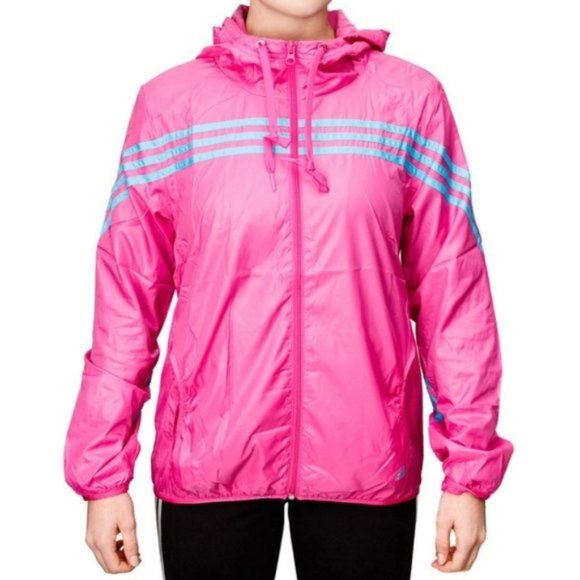 adidas pink windbreaker